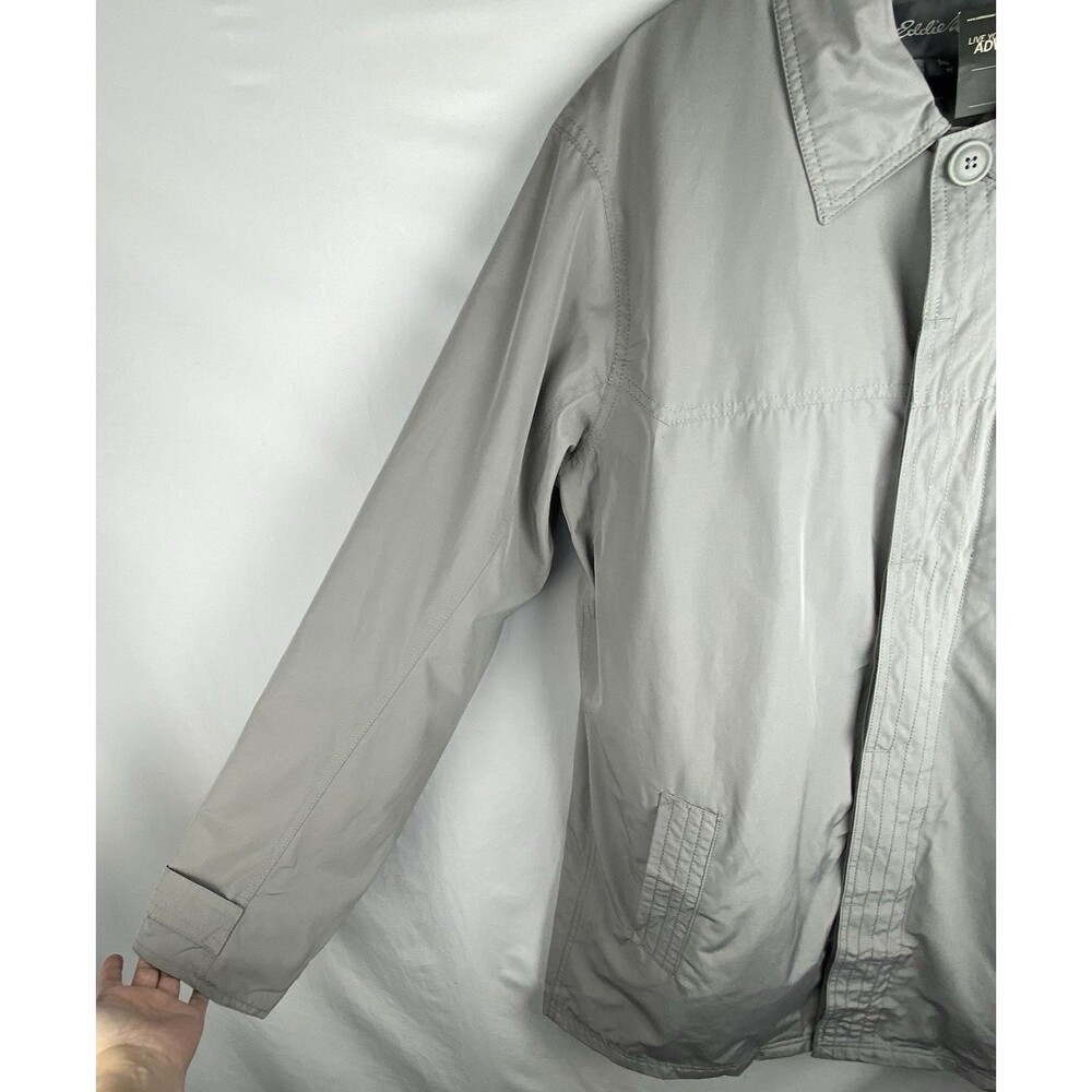 Eddie Bauer Jacket Mens TL‎ Gray Goose Down Winter Trench All Seasons Waterproof - Picture 4 of 14